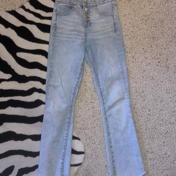 Veronica Beard Corset Extra High Rise Rare Split Hem style Jeans size 24 / 00 - Picture 2 of 6